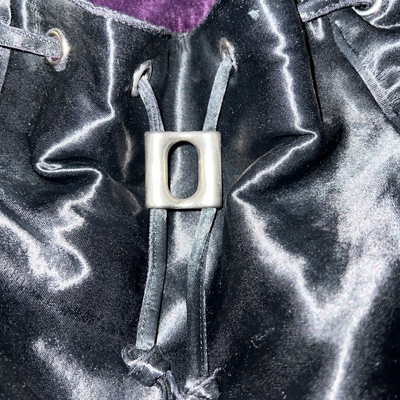 JOHNNY FARAH SATIN DRAWSTRING BAG/ VINTAGE - Picture 4 of 10